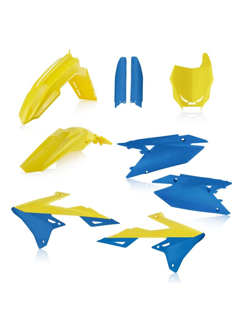 ACERBIS FULL PLASTIC KIT SUZUKI RMZ450 18/25 + RMZ250 19/25 YELLOW BLUE