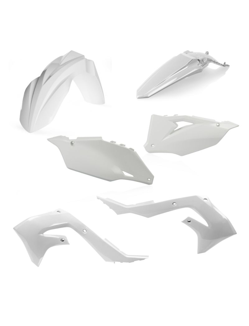 ACERBIS PLASTIC KIT KAWASAKI KXF 450 19/23 + KXF 250 20/24 WHITE