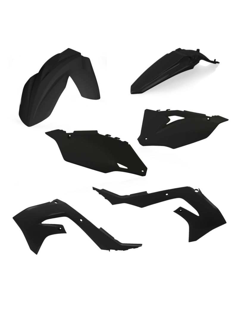 ACERBIS PLASTIC KIT KAWASAKI KXF 450 19/23 + KXF 250 20/24 BLACK