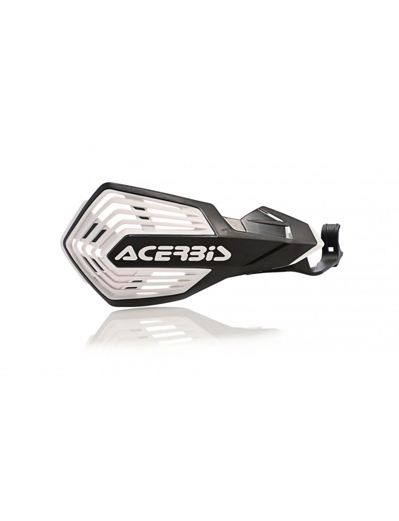 ACERBIS MX HANDGUARDS X-FUTURE MOUNTED ON LEVER YAMAHA SUZUKI KAWASAKI BLACK WHITE