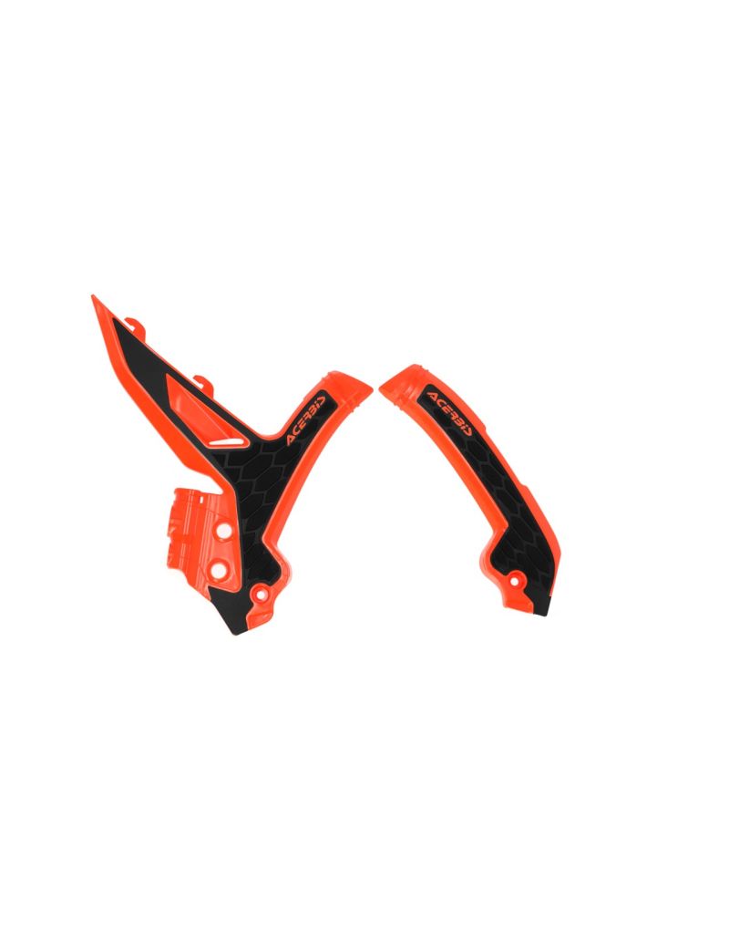 ACERBIS X-GRIP FRAME PROTECTORS KTM SX/SFX 23/25 + EXC/EXC-F 24/25 ORANGE BLACK