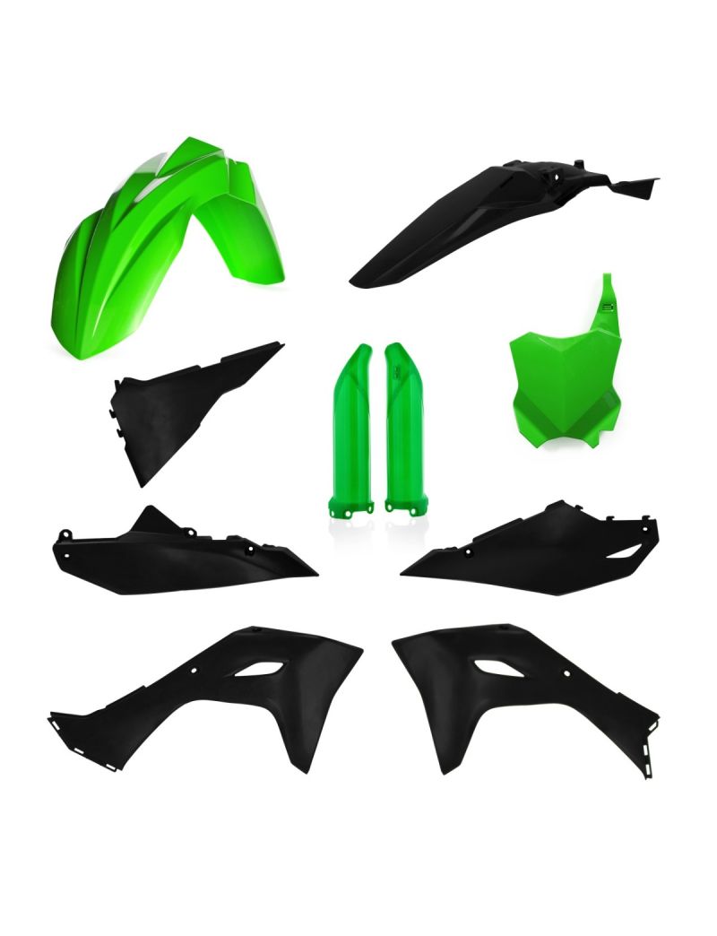 ACERBIS FULL PLASTIC KIT KAWASAKI KX 450 24/25 KX 250 2025 GREEN BLACK