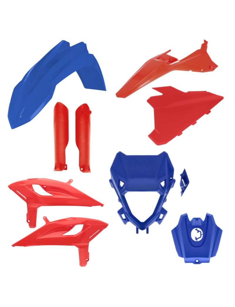 ACERBIS FULL PLASTIC KIT BETA RR X-PRO  - RACE 2T + 4T 25/26 - BLUE/RED