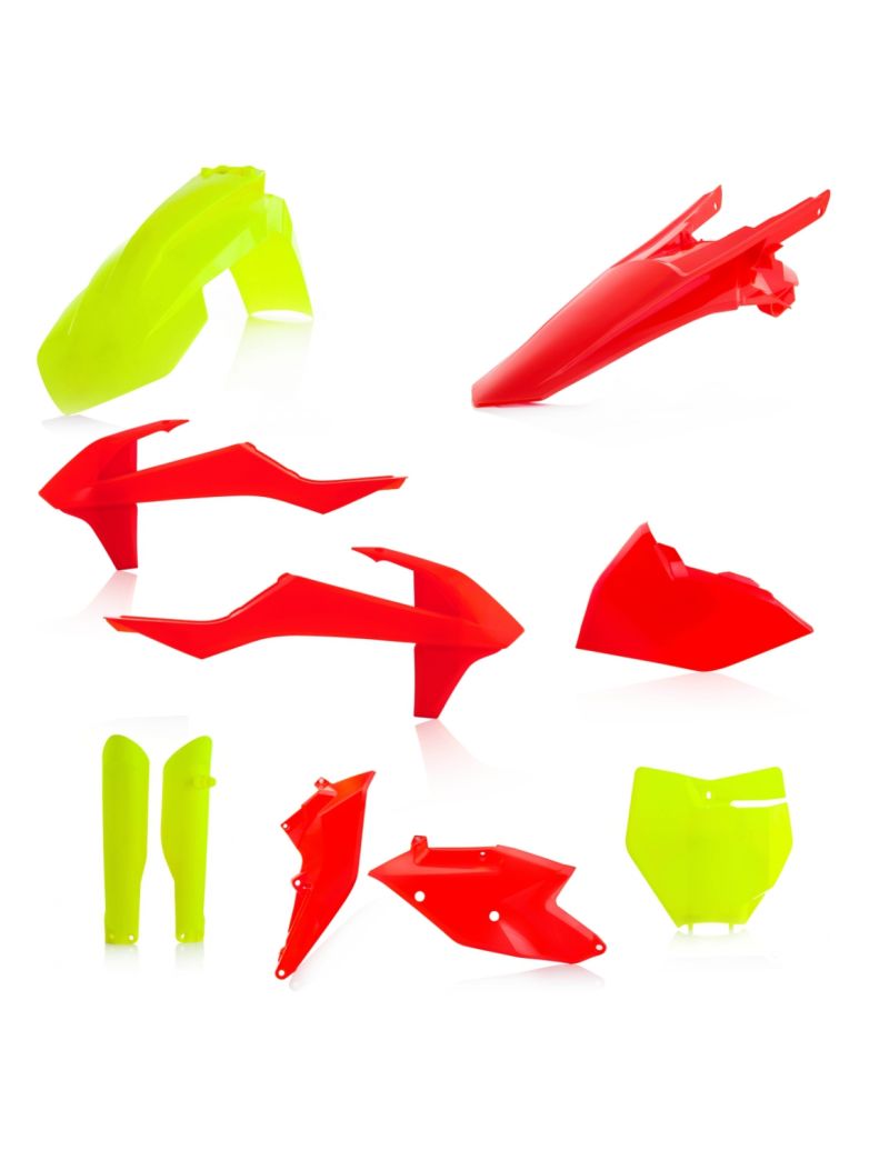 ACERBIS FULL PLASTIC KIT KTM SX SXF 16/18 FLUO YELLOW FLUO ORANGE
