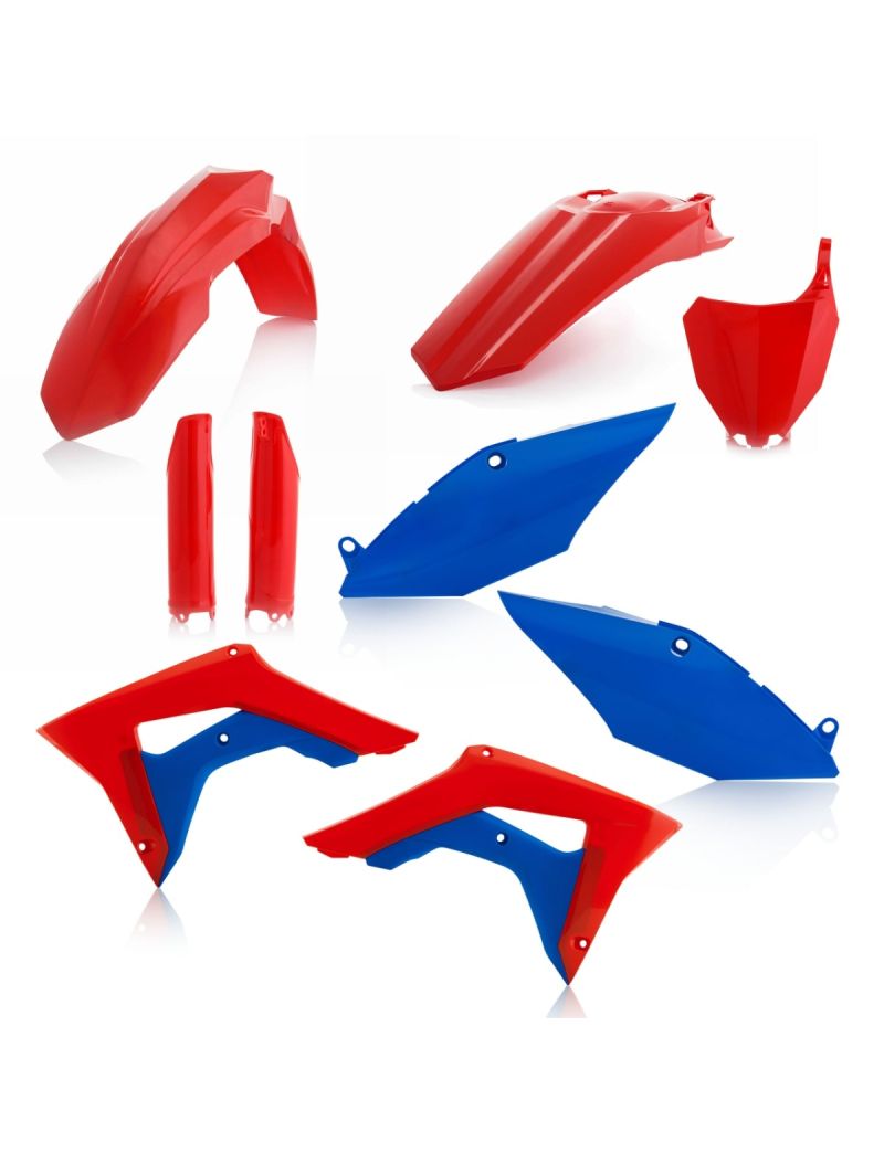 ACERBIS FULL PLASTIC KIT HONDA CRF 450R 17/18 + CRF 250R 2018 RED BLUE