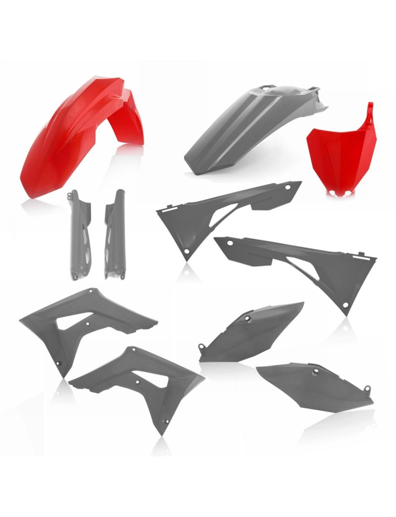 ACERBIS FULL PLASTIC KIT HONDA CRF 250 19/21 + CRF 450 19/20 RED GREY