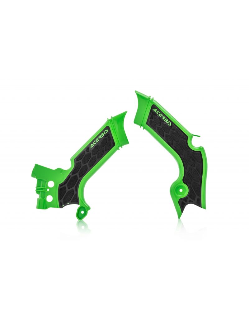 ACERBIS FRAME PROTECTORﾠX-GRIP KAWASAKI KXF450 19/23 + KXF250 21/24 GREEN BLACK
