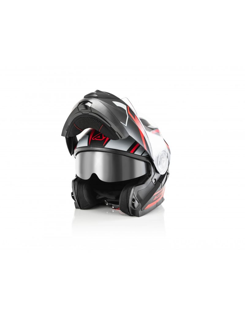 ACERBIS ROAD HELMET SEREL FLIP UP  - BLACK/RED - S