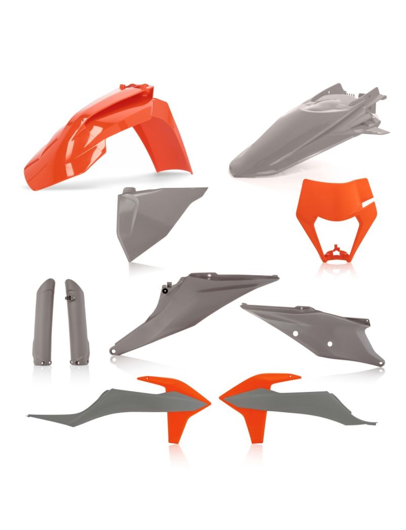 ACERBIS FULL PLASTIC KIT KTM EXC EXC-F 20/23 GREY ORANGE