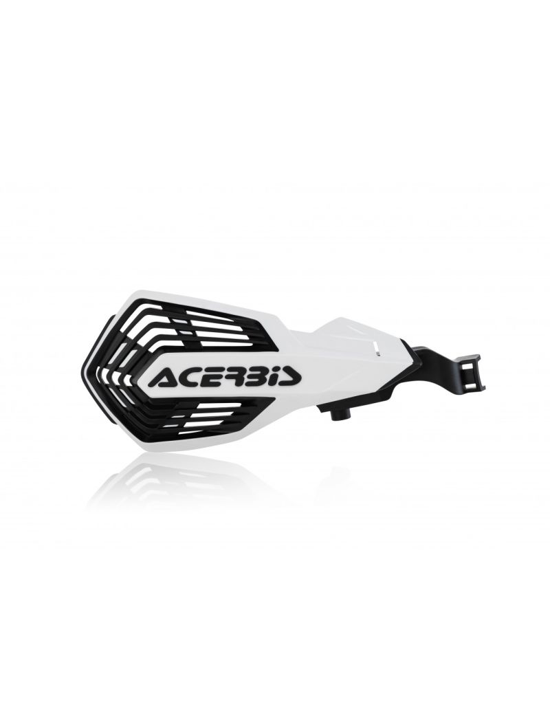 ACERBIS MX HANDGUARDS X-FUTURE MOUNTED ON LEVER GASGAS HUSQVARNA KTM SHERCO WHITE BLACK