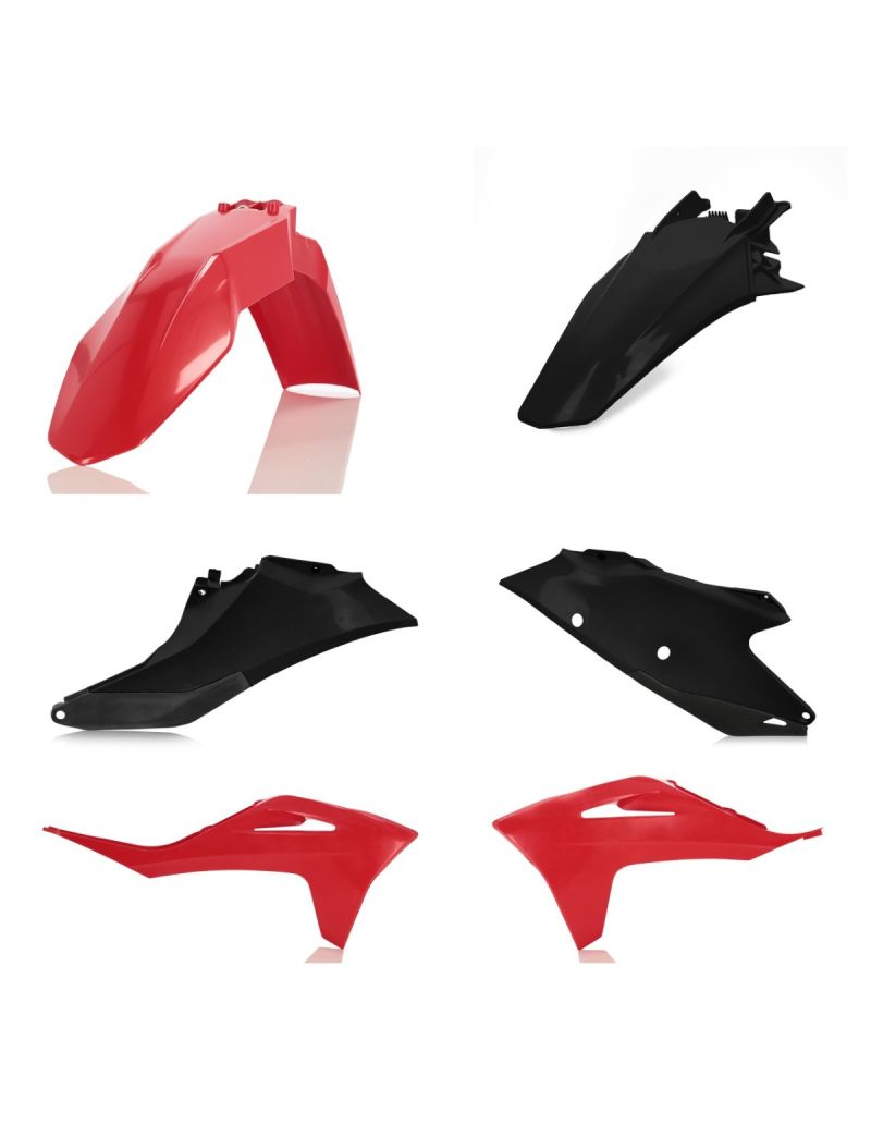 ACERBIS PLASTIC KIT GASGAS MC/MCF 21/23 - BLACK/RED
