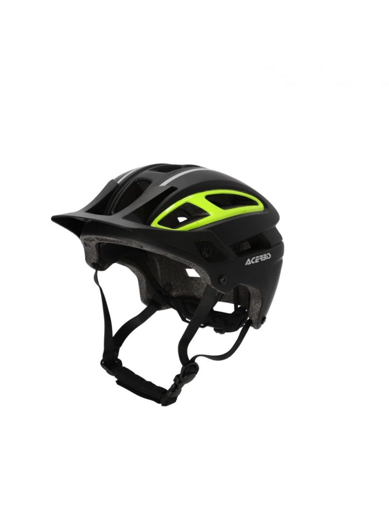 DOUBLEP MTB HELMET - BLACK/FLUO YELLOW