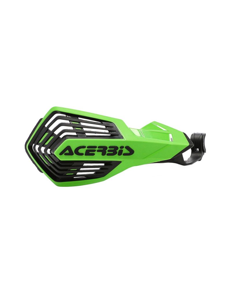 ACERBIS MX HANDGUARDS X-FUTURE MOUNTED ON LEVER KAWASAKI GREEN BLACK
