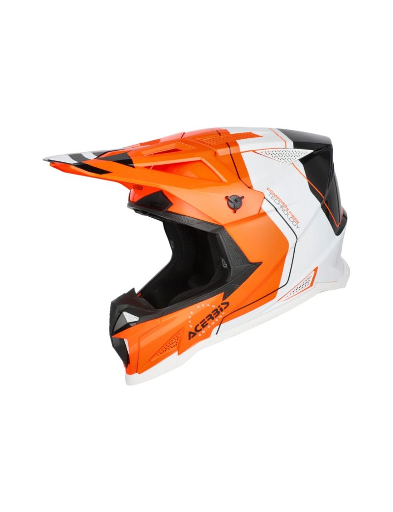 ACERBIS MX HELMET T711 FIBER 22-06 - FLUO ORANGE/BLACK/WHITE
