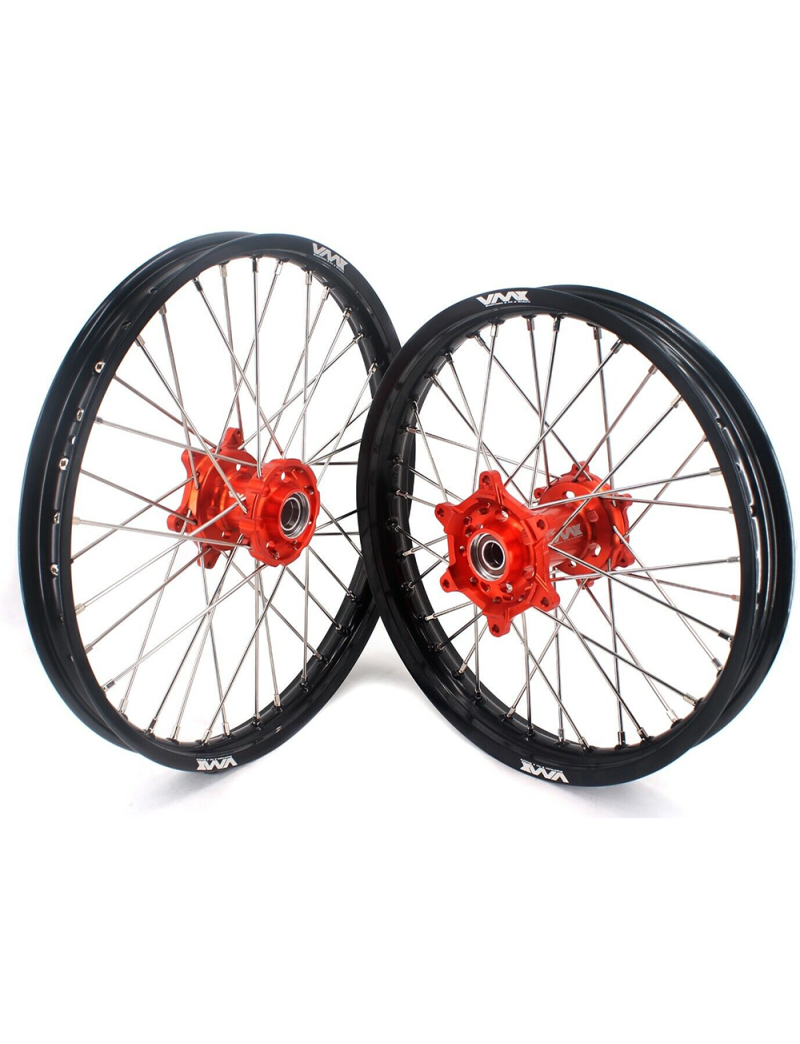 VMX MX WHEELSET 21'-19' KTM HUSQVARNA GASGAS ORANGE BLACK