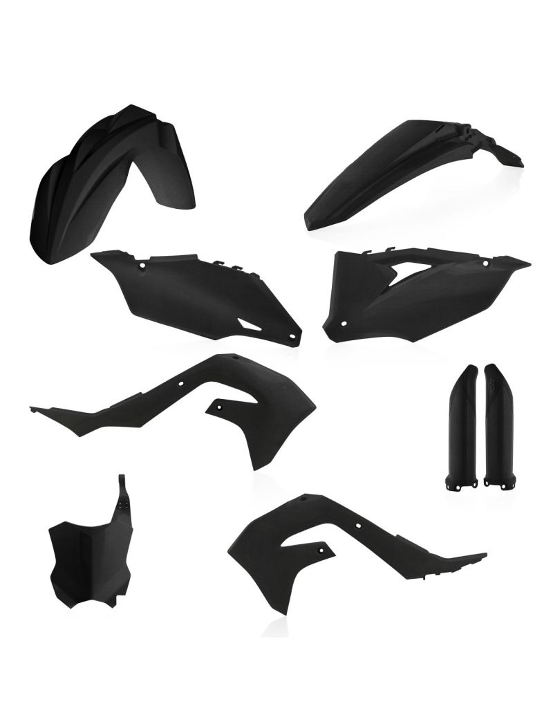 ACERBIS FULL PLASTIC KIT KAWASAKI KXF 450 19/23 KXF 250 20/24 METALLIC BLACK