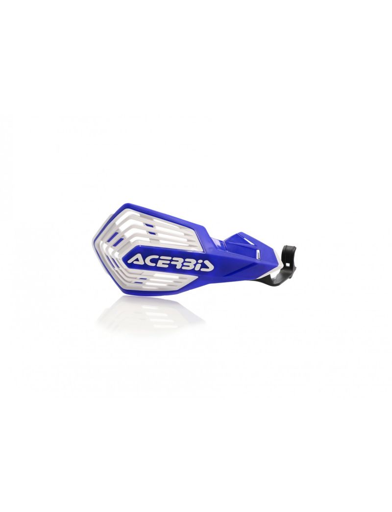 ACERBIS MX HANDGUARDS X-FUTURE MOUNTED ON LEVER YAMAHA SUZUKI KAWASAKI BLUE WHITE