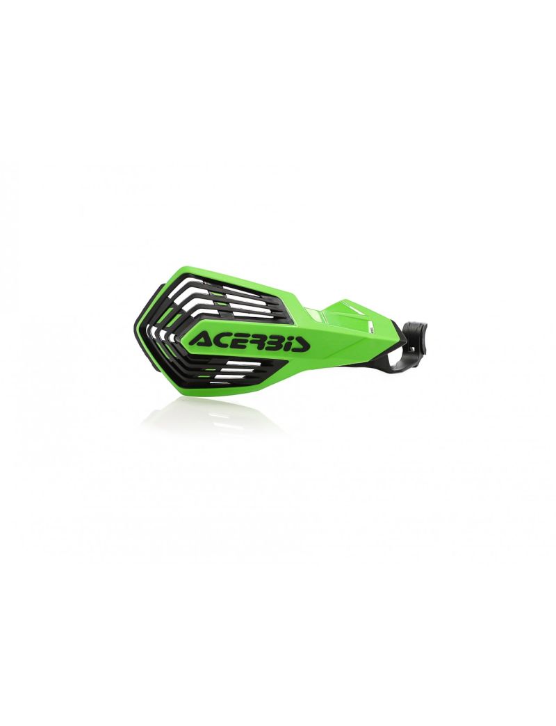 ACERBIS MX HANDGUARDS X-FUTURE MOUNTED ON LEVER YAMAHA SUZUKI KAWASAKI GREEN BLACK