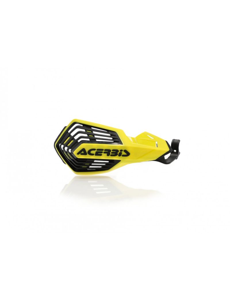 ACERBIS MX HANDGUARDS X-FUTURE MOUNTED ON LEVER YAMAHA SUZUKI KAWASAKI YELLOW BLACK