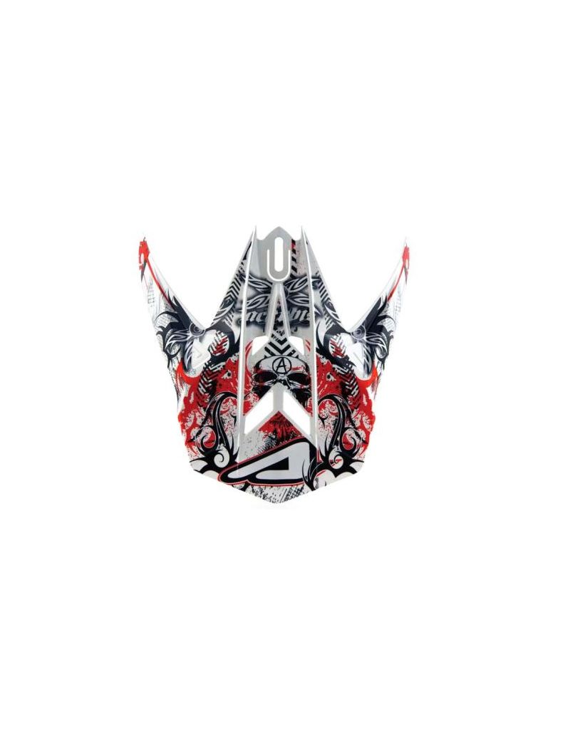 ACERBIS REPLACEMENT VISOR  GHEGNA - WHITE/RED